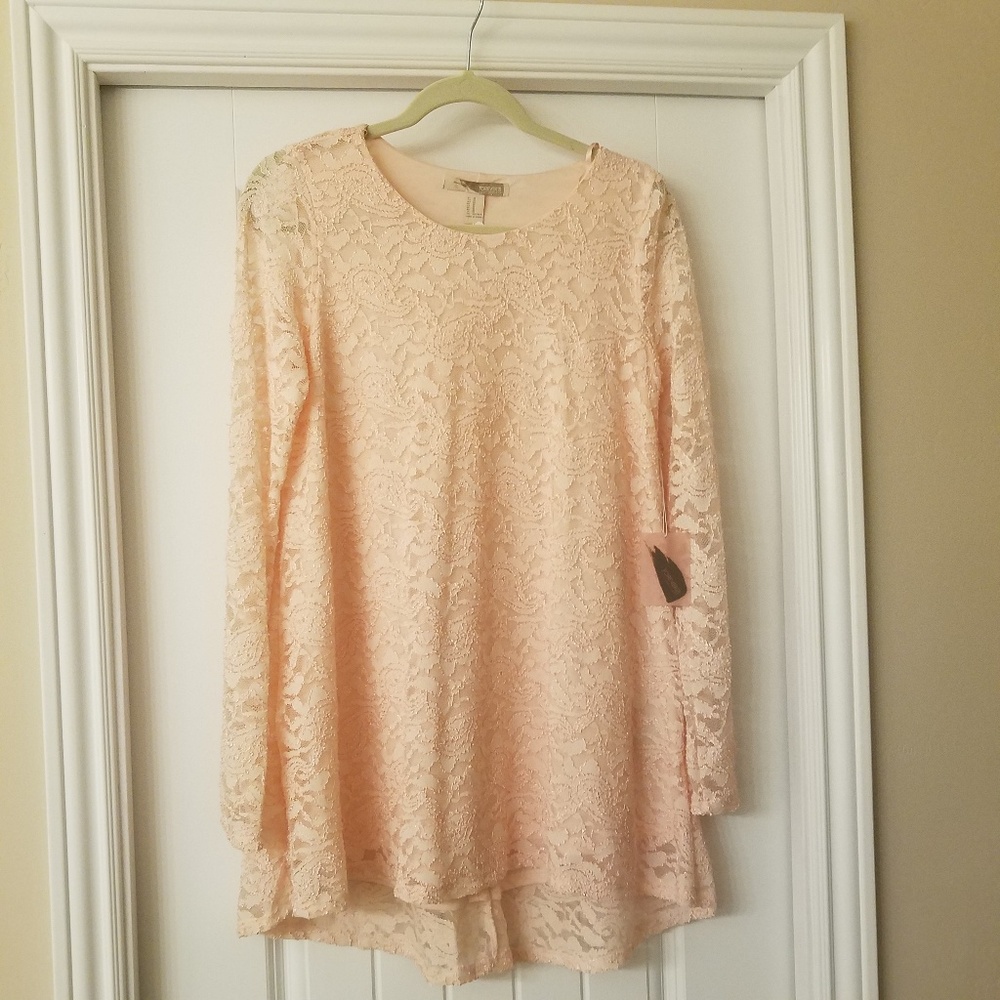 Pink lace dress
